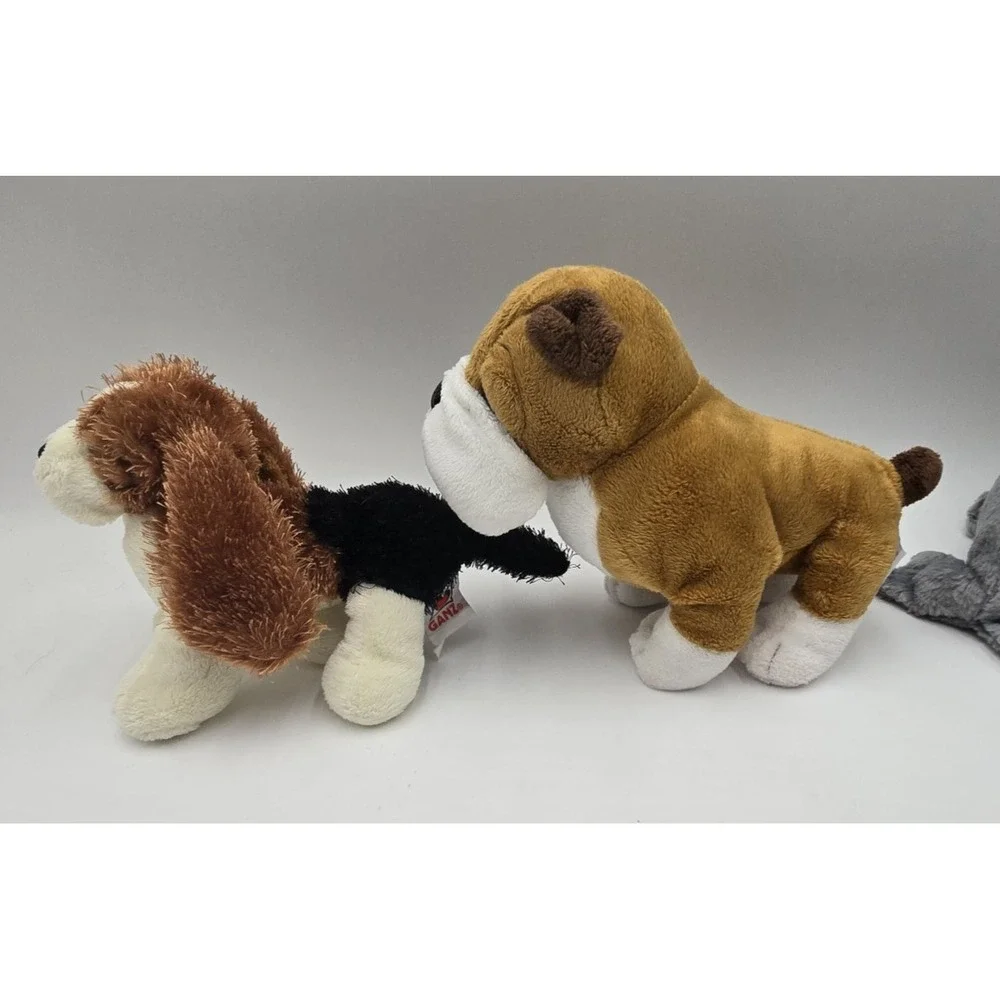 4 Ganz‎ Webkinz Plush No Codes Bulldog Hound Walrus Black Cat